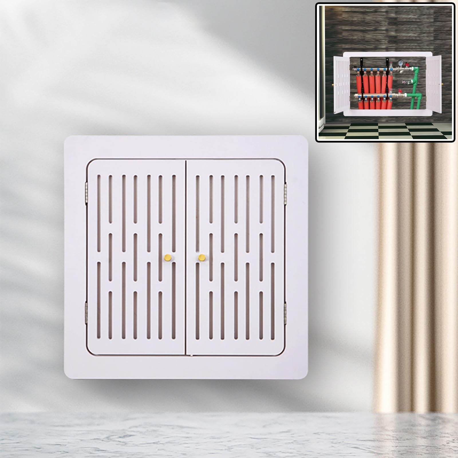Cache-radiateur bois moderne étagère chauffante salon et salle de bain durable