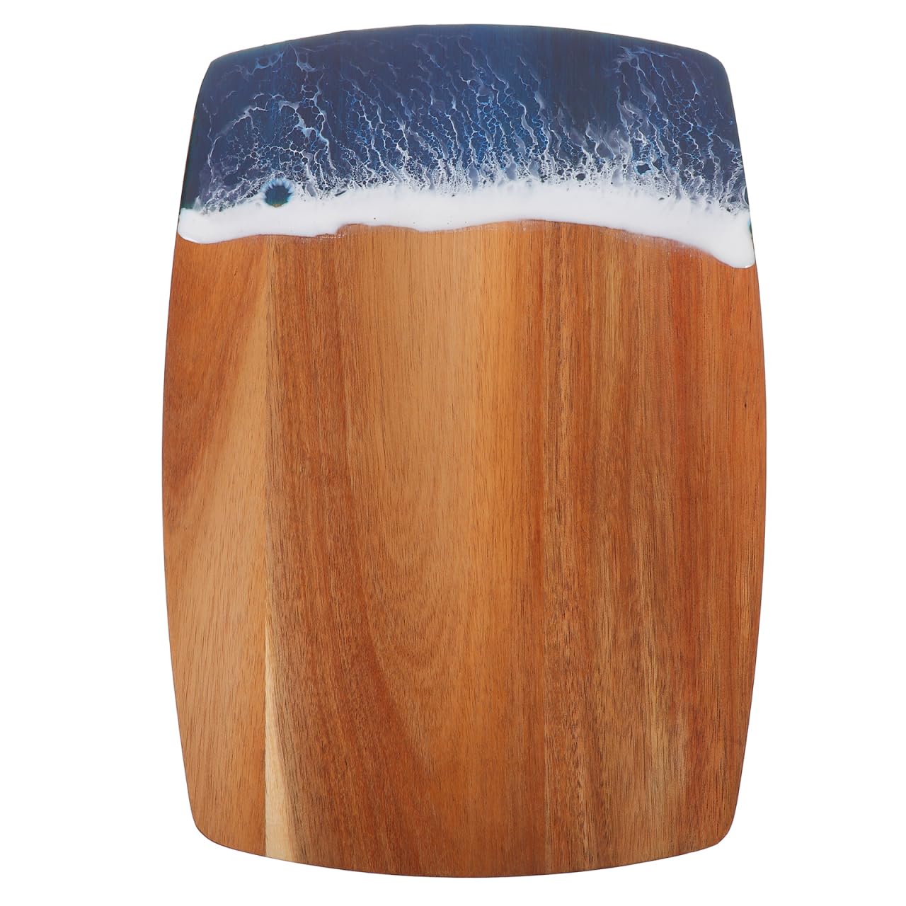 Schneidebrett Groß 14X10 Zoll Akazienholz Mit Resin Spliced Design Für Fleisch Gemüse Obst Küche Haushalt Rutschfest