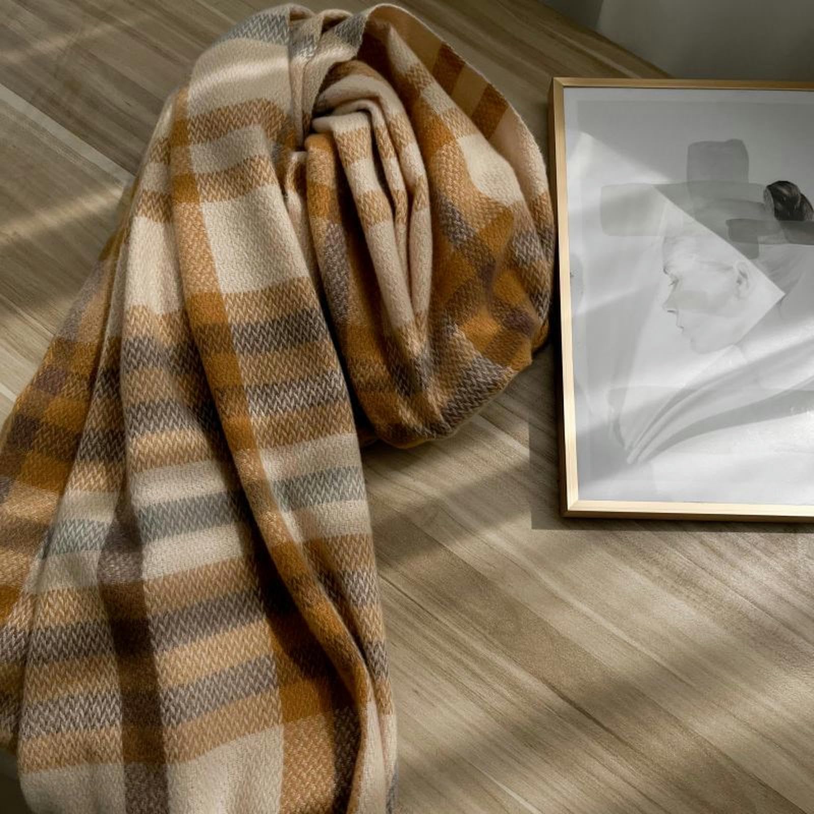 Sciarpa Donna Sciarpa da Donne Addensata di Medio-Lunghezza Dolce Dolce Imitazione Calda Imitazione in Cashmere Sciarl A Squarciale per Scialle Femmina-cammello-68 * 180 Cm