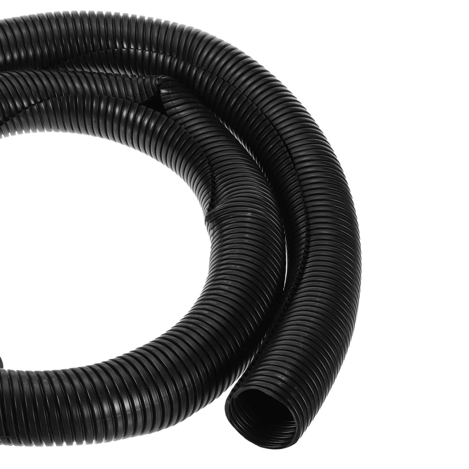 DMiotech 2m Wire Loom Split Tubing 50.8mm, Cord Protectors from Pet Flexible Conduit Cable Management for Office, Home, Garden, Black