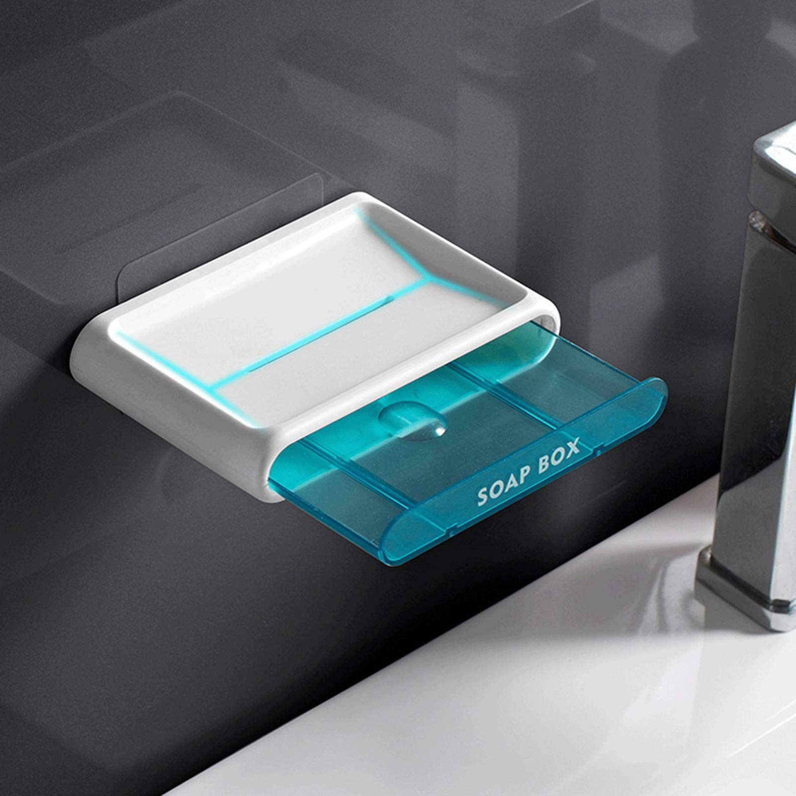 Seifenschale/Seifenschalen Hausmontierter Seifenschale mit einer transparenten Abflussbox, und das Badezimmer ist nicht perforiertes Drain-Seifenschale als schönes Geschenk for die Familie genutzt wer