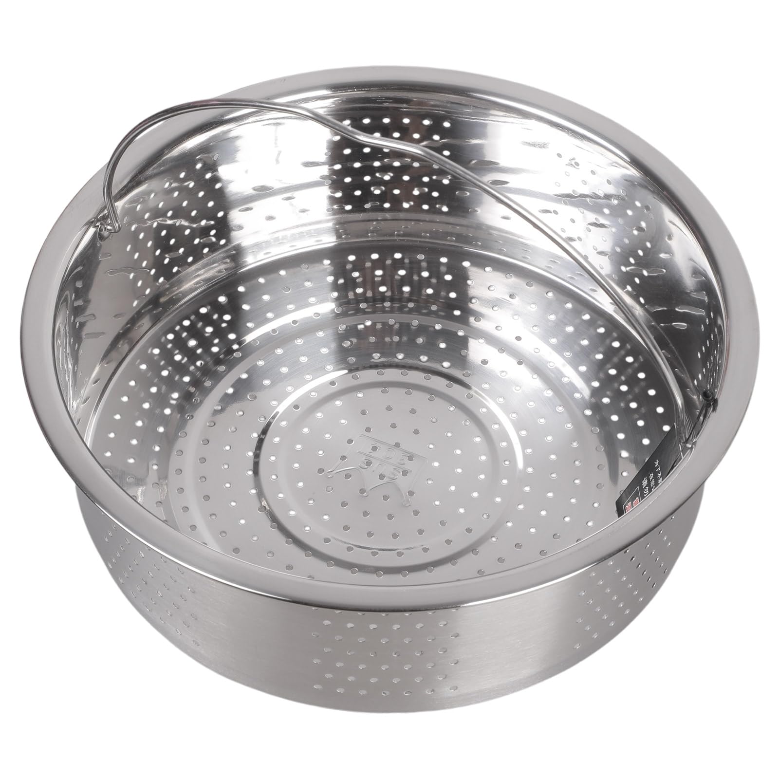 PENCHEAK 22cm Stainless Steel Steamer Basket Vegetable Dumpling Steamer Insert Accessories with Handle Strainer Rice Steaming Basket