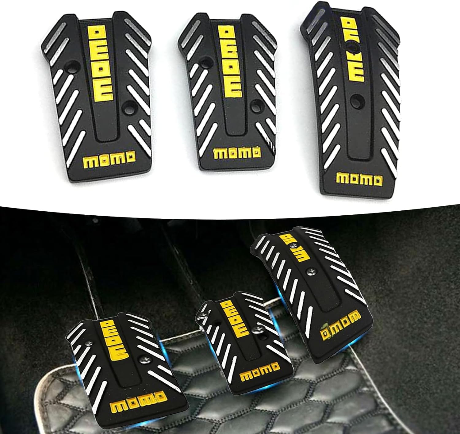 QODOLSI Pack3 Car Pedal Pads, Auto Manual Transmission