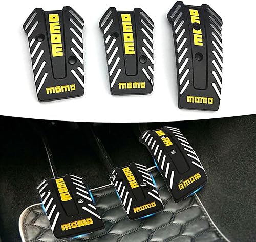 QODOLSI Pack-3 almohadillas para pedal de automóvil, cubierta de pastillas de freno de transmisión manual automática, kit de almohadillas