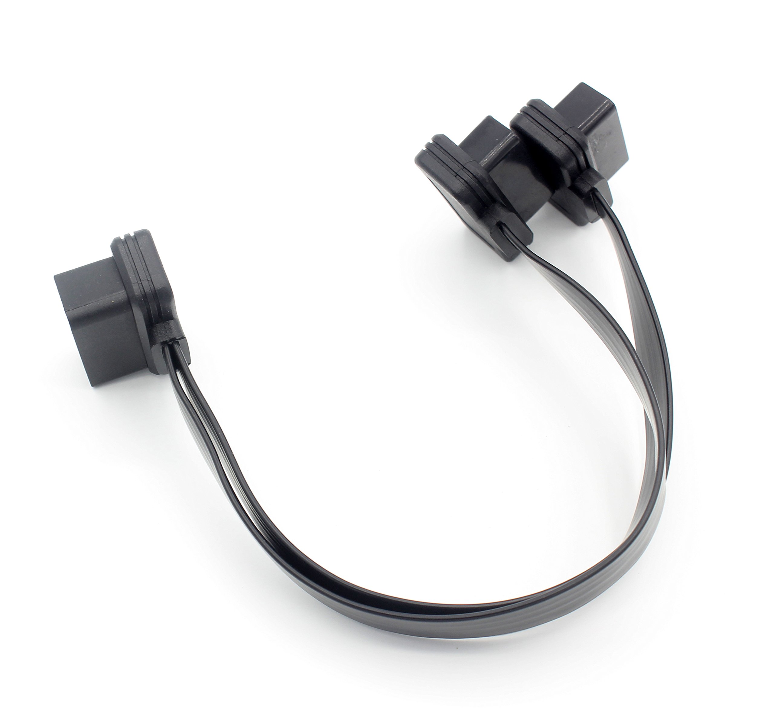 Duttek Duttk - Cavo di prolunga OBD2, 30 cm, 16 pin OBD2 maschio a doppia femmina, cavo diagnostico a 16 pin, cavo di prolunga per diagnostica automobilistica