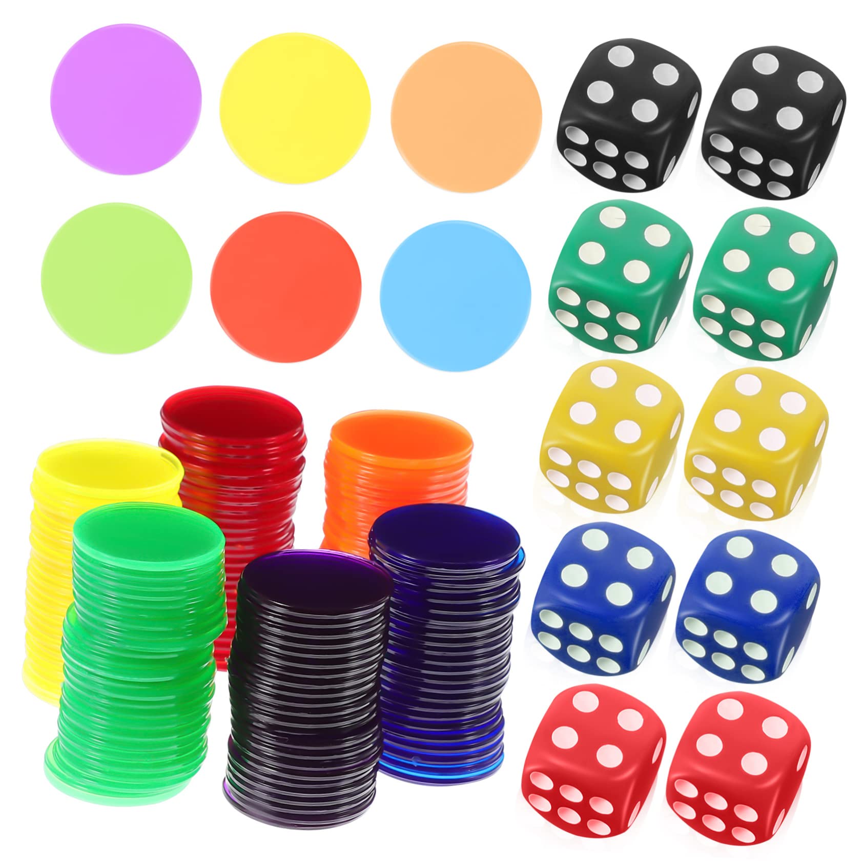 CIYODO Educational Counting Chips 320pcs Plastic Game Markers Poker Chips Numbers for Boys and Girls Interactive Learning