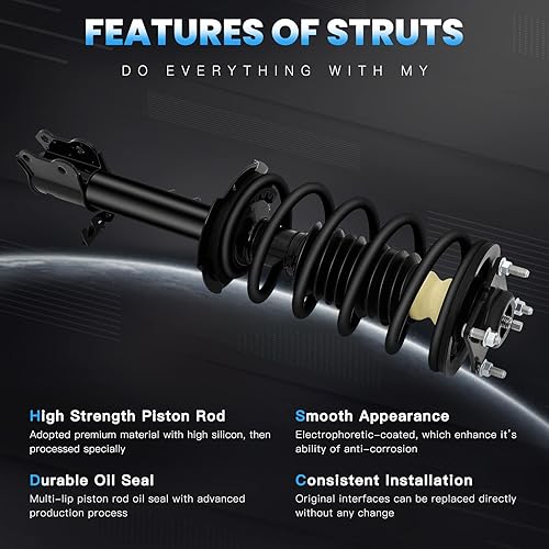 Miniatura 6 de ECCPP Juego de 2 amortiguadores de resorte delantero para Ford Escape 2001-2012, 2001-2006 para Mazda Tribute, 2008-2011 para Mazda Tribute,