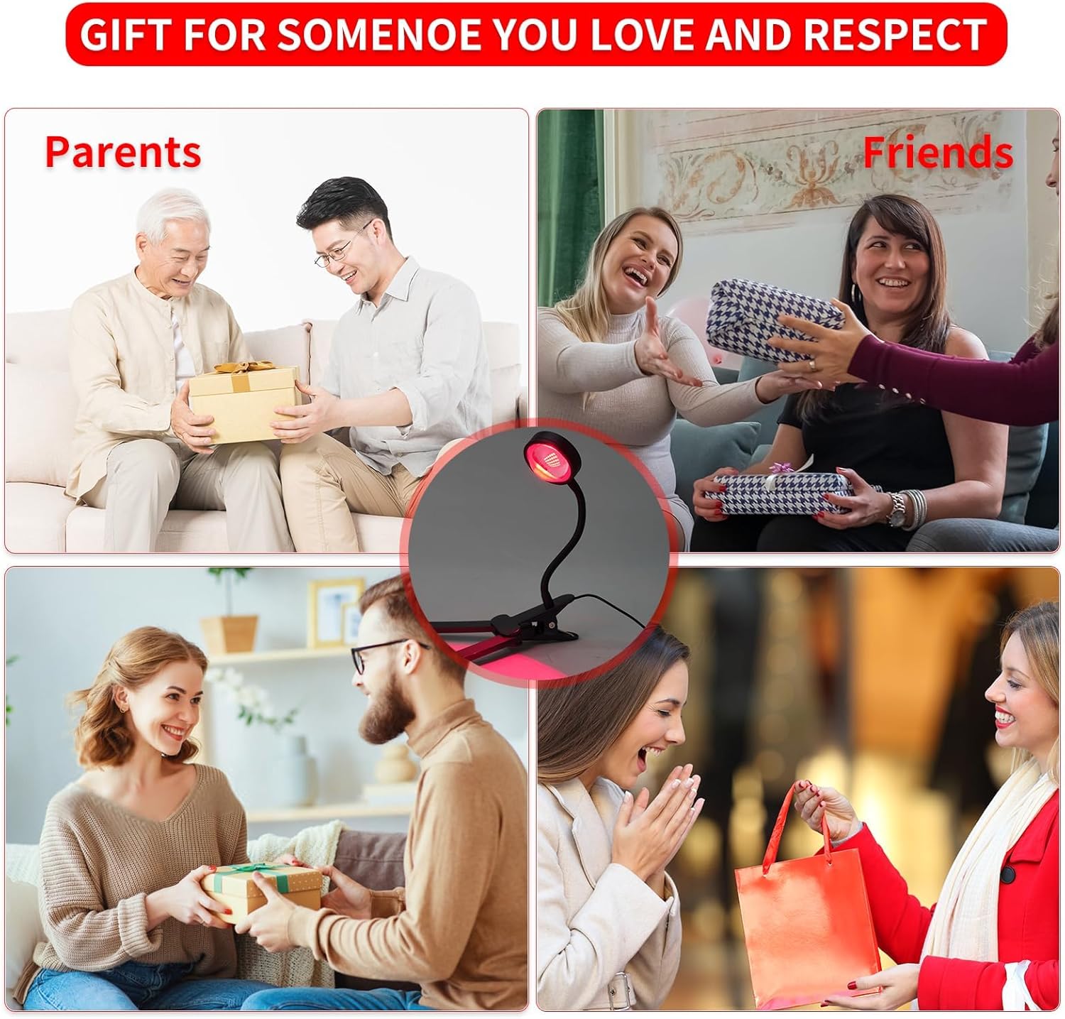 Red Light Therapy for Face, 40 LEDs 660nm LED Red Light Therapy Light with Clip, Suitable for Home Skin Care and Relieving Chronic Pain. - Image 8