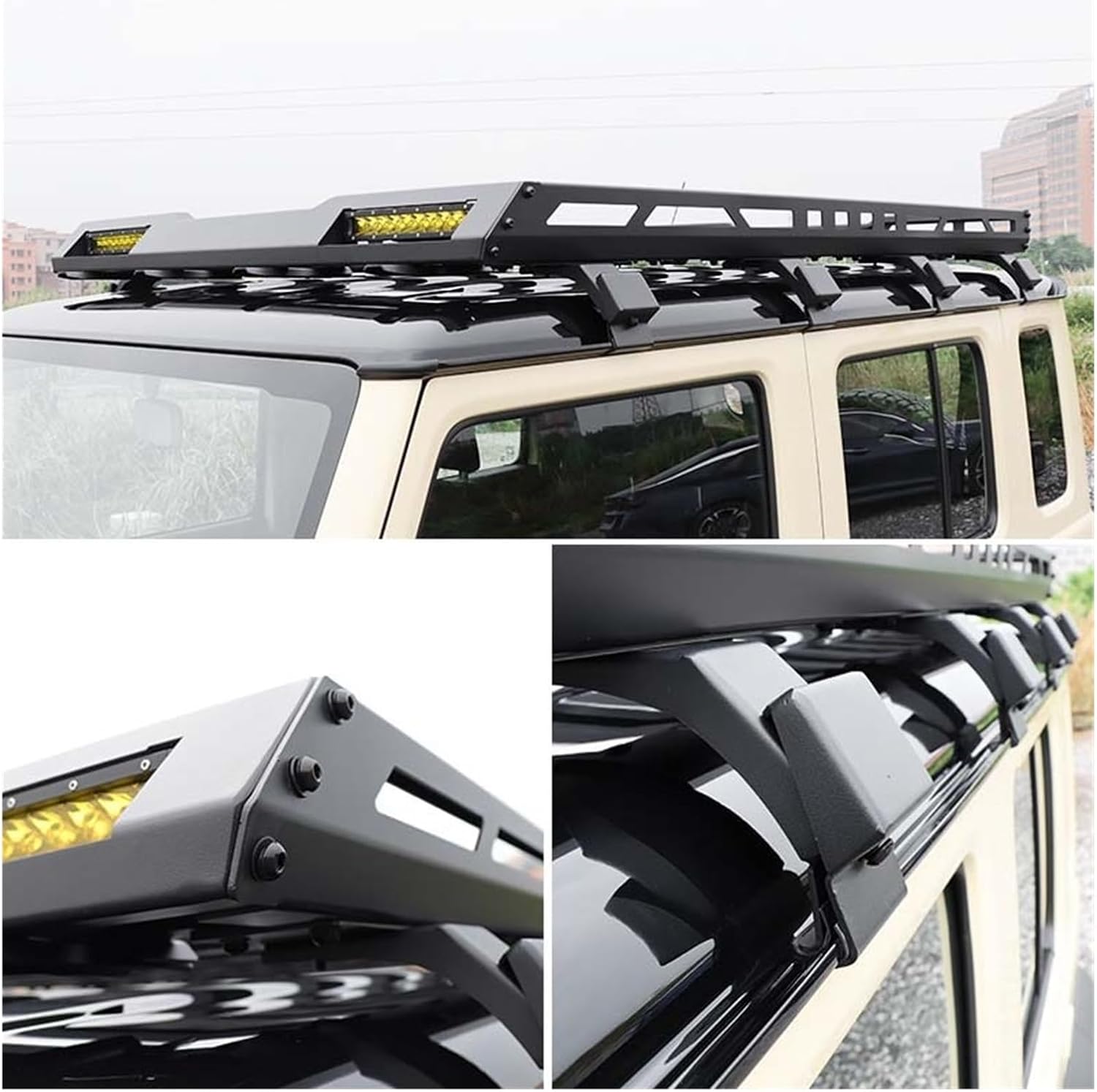 Roof Rack Basket Rack Basket Top Cargo Carrier Compatible for Suzuki Jimny 2023-2024