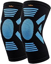 DOLTAS Orthopedic Knee Caps for Knee Pain Relief & Joint Support | Knee Sleeve for Gym, Running, Jogging, Sports & Workout | Anti-Sweat Compression Knee Brace for Men & Women | PAIR (BLACK) XL