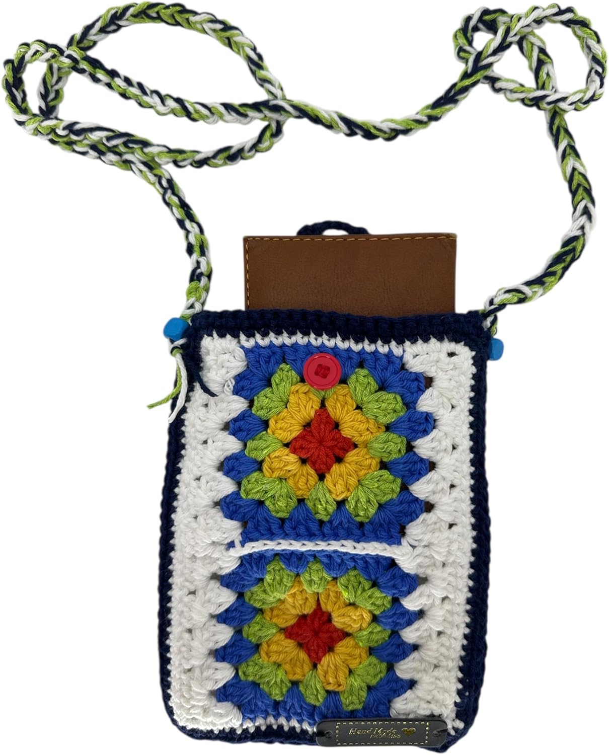 Crochet Phone Bag, Handmade Women's Phone Bag, Cross Strap Cell Phone Bag,Cell Phone Holder, Phone Case, Phone Carrying Case, Gift Phone Bag