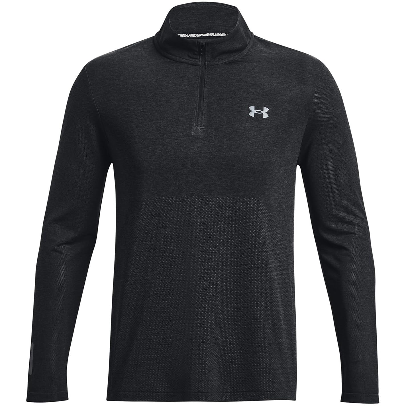 Under Armour Herren Seamless Stride 1/4 Zip Laufbekleidung Longsleeve Schwarz M