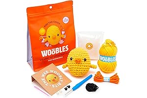 Woobles Beginners Crochet Animal Kit Featuring Kiki the Chick