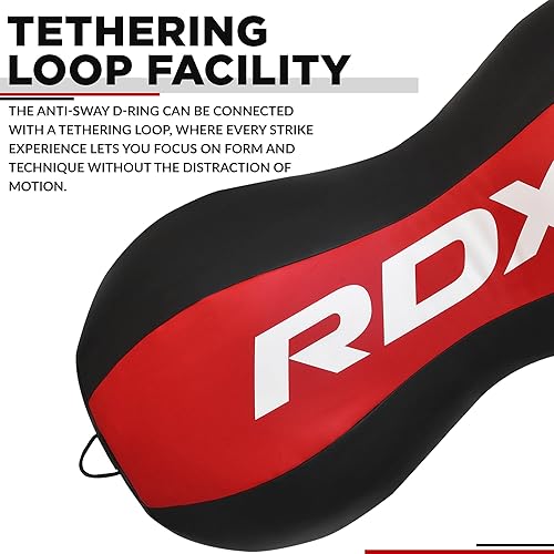 Miniatura 3 de RDX Saco de boxeo pesado con corte superior, saco de boxeo de cuerpo lleno, bolsa para entrenamiento de MMA, Muay Thai, Kickboxing, BJJ, Karate,