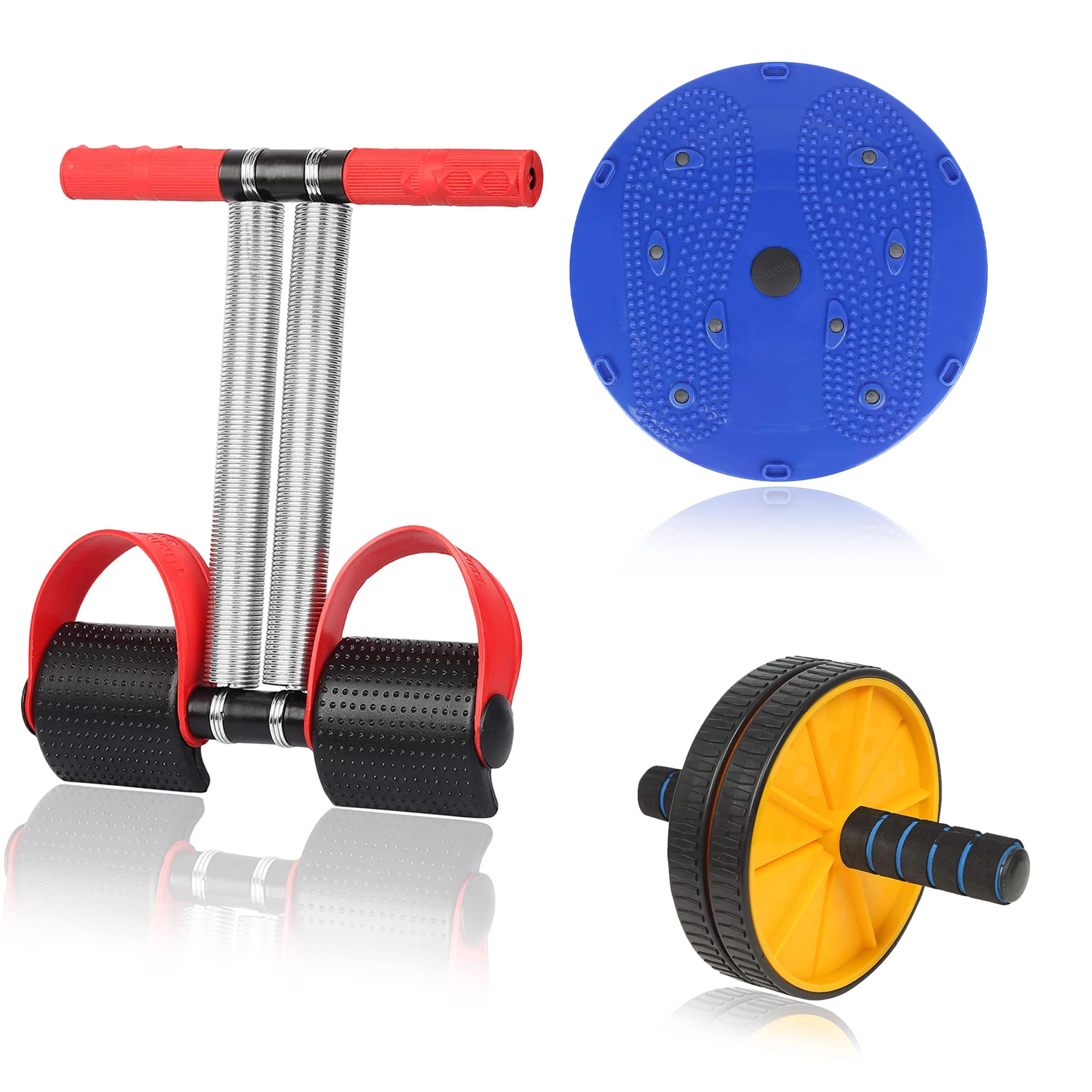 MANOGYAM Tummy Trimmer with Ab Roller & Tummy Twister | Waist Trimmer | Ab Exerciser | Double Wheel Ab Roller | Fat Burner | Weight Loss | Body Toner | Abdominal Exerciser | Fitness Combo Kit (B0BPGW5N21) Amazon Price History, Amazon Price Tracker