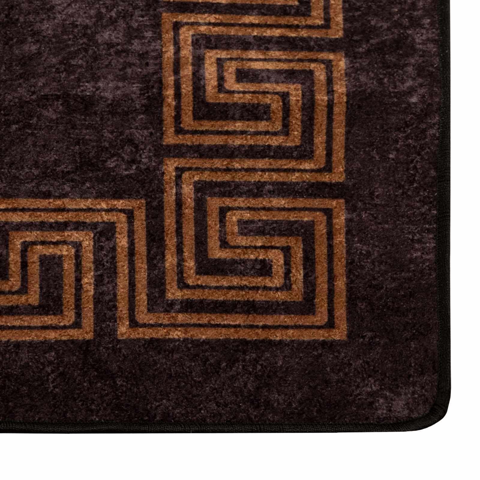 Marsa Tapis de sol, noir, 80 x 450 cm, antidérapant, facile d'entretien, pour couloir, salon, chambre à coucher, balcon