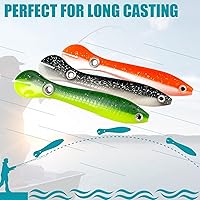 Vista 4 de Soft Bionic - Señuelo de pesca – 10 cebo de natación de plástico suave para lubina, agua dulce y agua salada