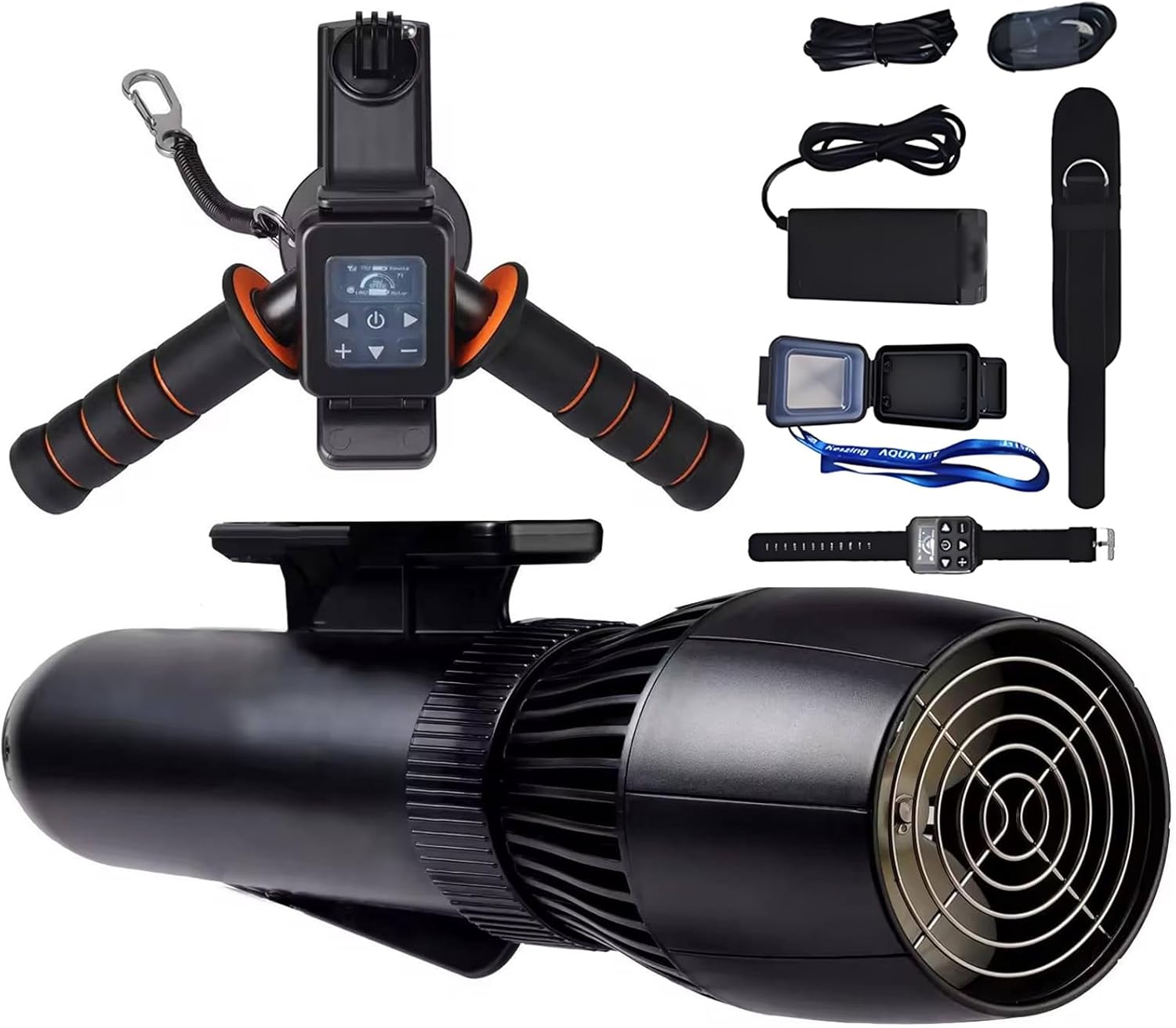 Underwater Scooter,10000mAh/16000mAh Power Supply,500 w Brushless Electric SUP Board Motor,3-7 km/h Adjustable,for Snorkeling & Sea 16000mAh