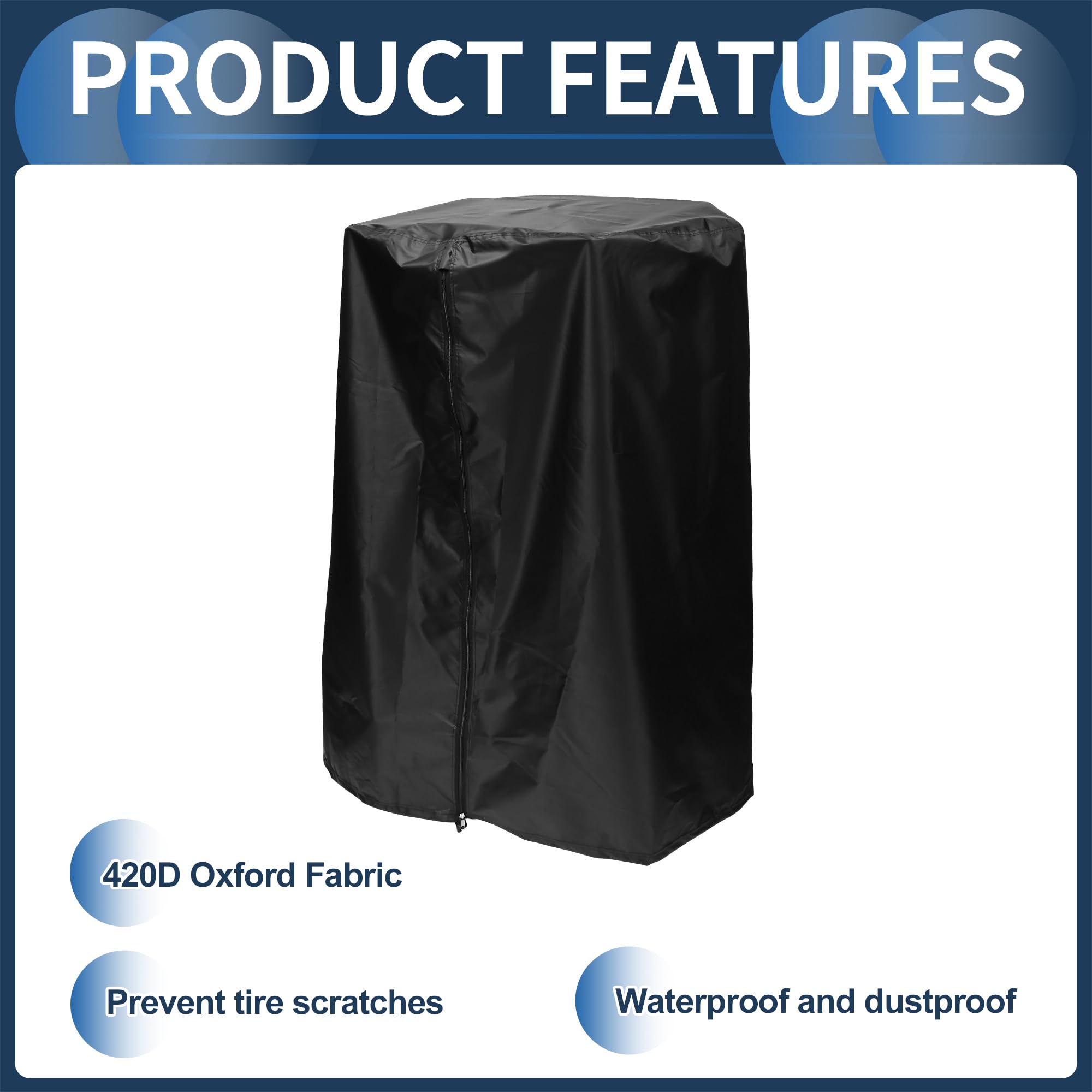 Reifenabdeckung Schwarz 420D Oxford Stoff 1 Stk Für PKW