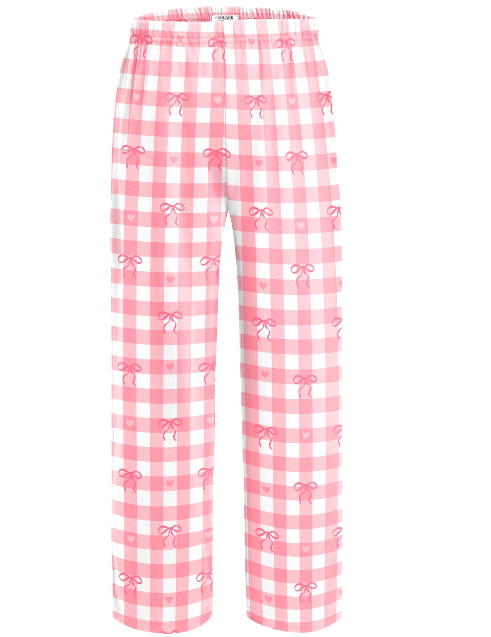 Ekouaer Girls Soft Pajamas Pants Cute Print Pattern PJ Bottoms Lounge Pants