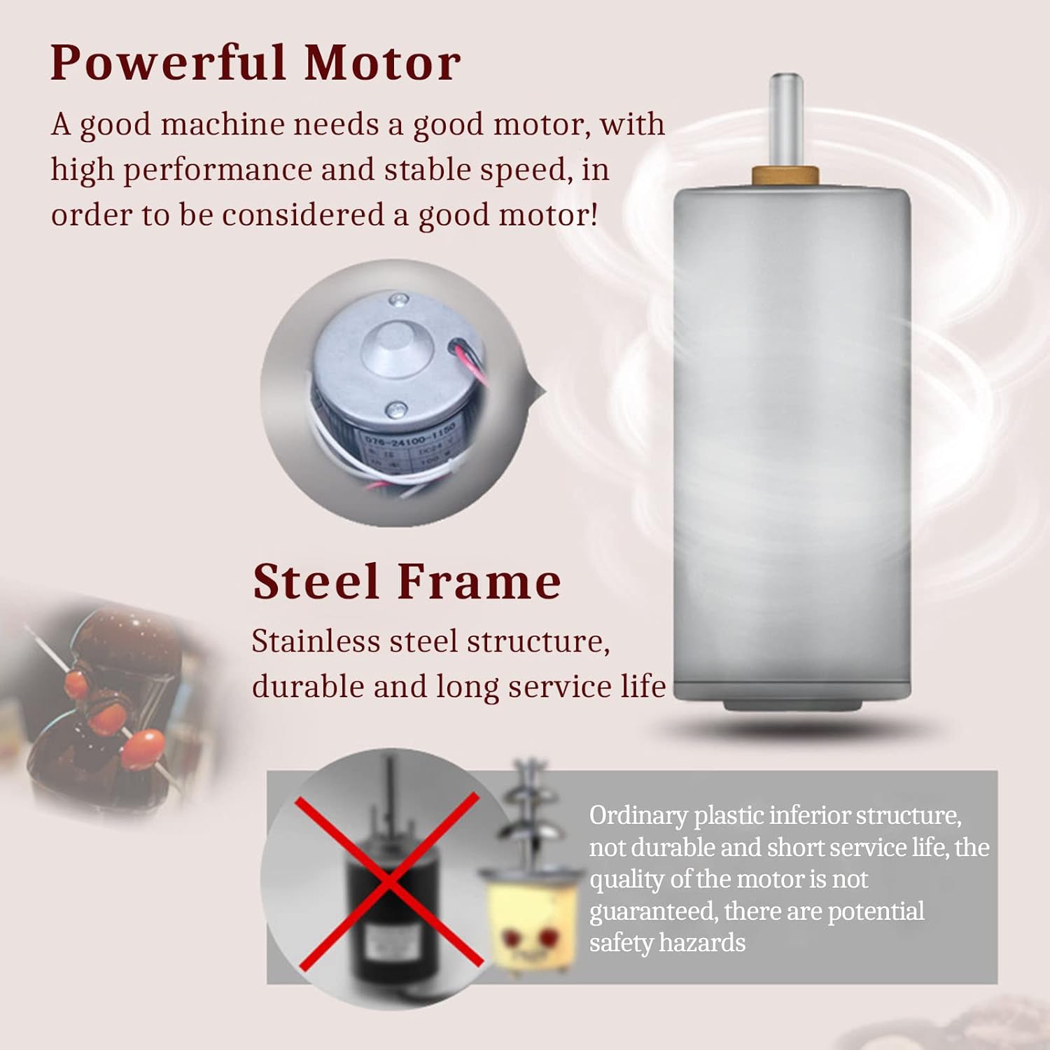 Commercial Chocolate Fondue Fountain, Stainless Steel with Temperature Control Chocolate Waterfall Machine, Sauce Melting Pot Perfect for BBQ Sauce, Ranch, FR,4 Tier