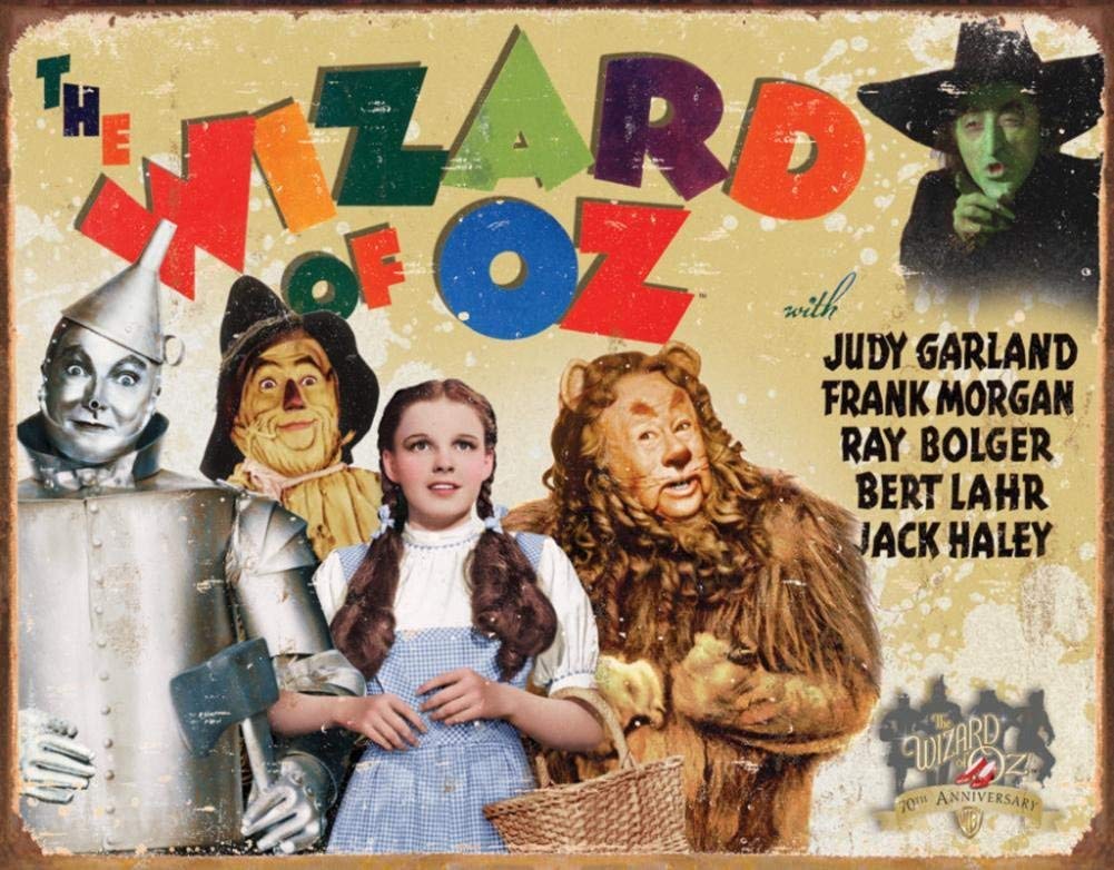 SIGNCHAT Wizard of Oz 70th Anniversary Retro Distressed Tin Sign (1562) metal tin sign 8x12 inches
