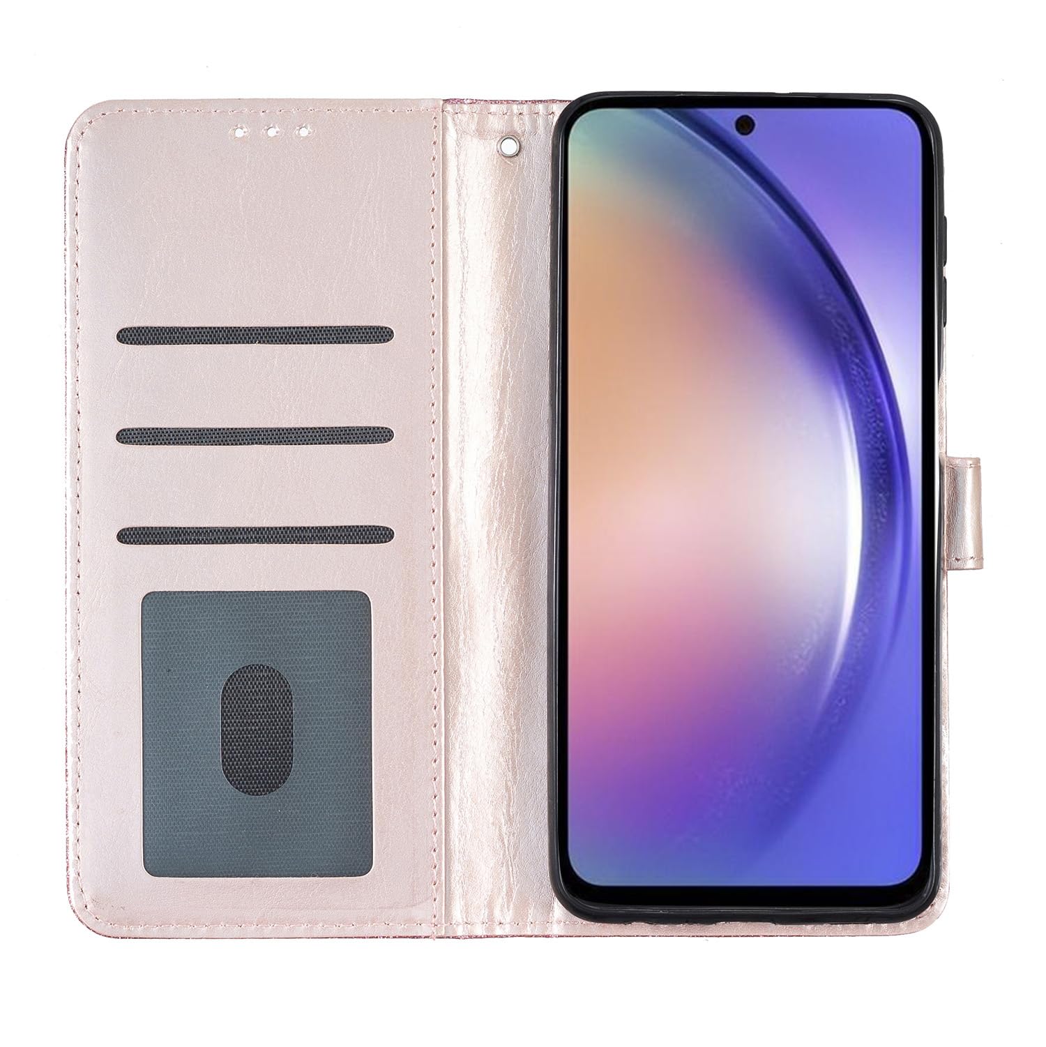 Portafoglio per Samsung Galaxy NOTE 20 Glitter Custodia Libro Pelle con 3D Little love Wallet Flip Cover Case Oro PU Brillantini Strass Cristallo Stand Carta Slot Lady Girl Elegante Trendy Phone Case