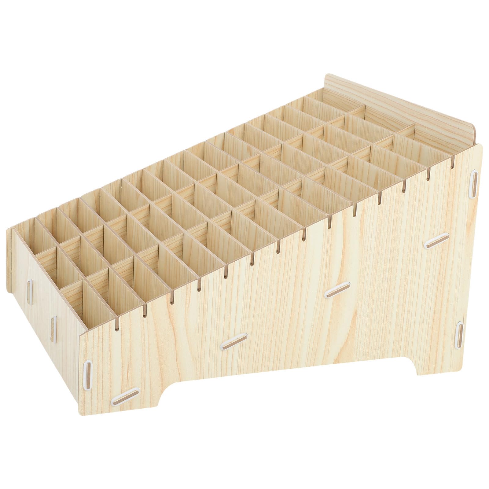 COHEALI Organizer Scolastico in Legno 45 Scomparti, Struttura Stabile e Facile da Montare, Scatola Multifunzione per Cellulare per Scuola e Ufficio