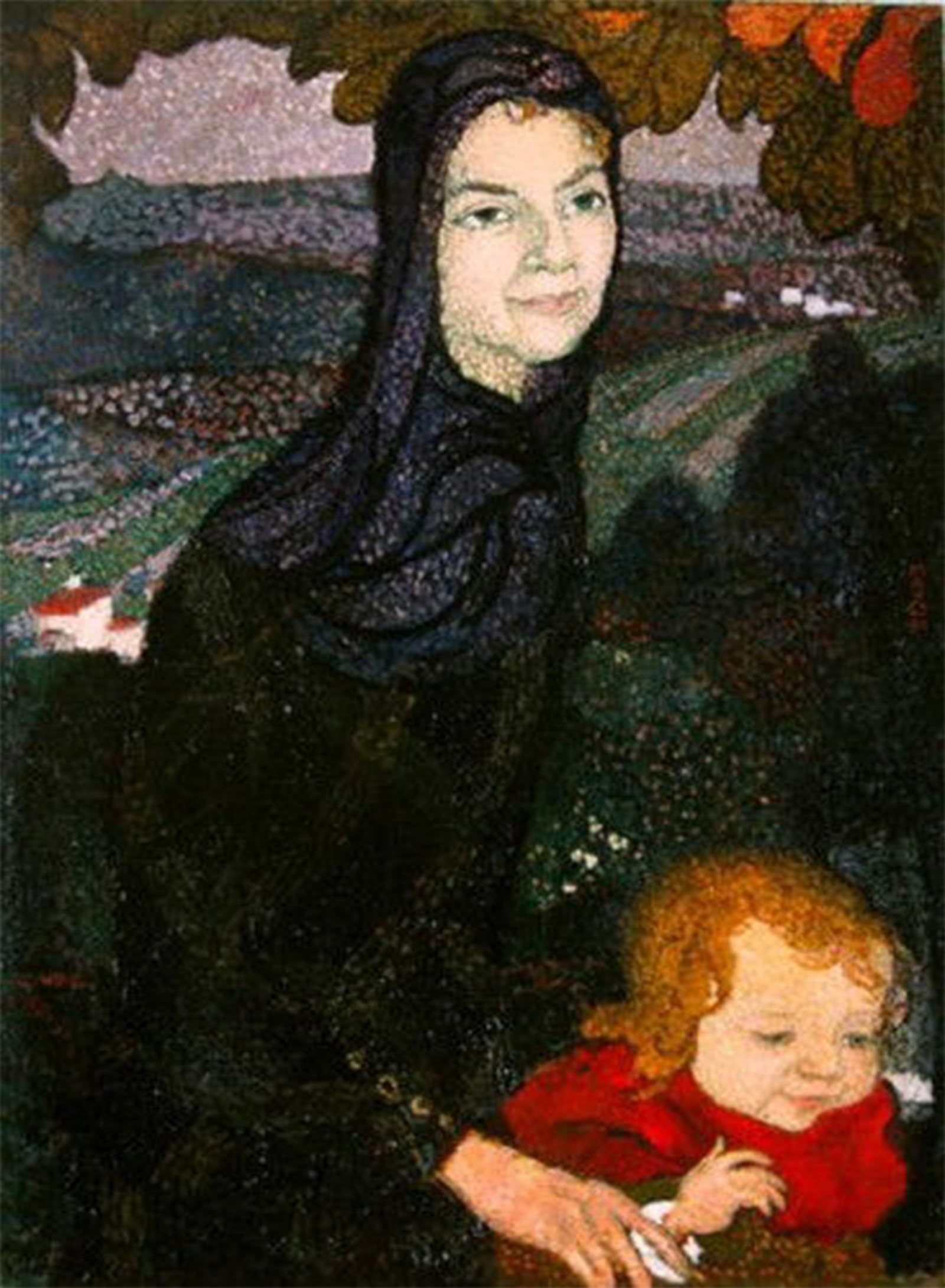 POSTERIIk Vintage Print Pop Art Landscape Artwork Mother and Child by Maurice Denis Art Prints for Office Home Decor 60x90cm