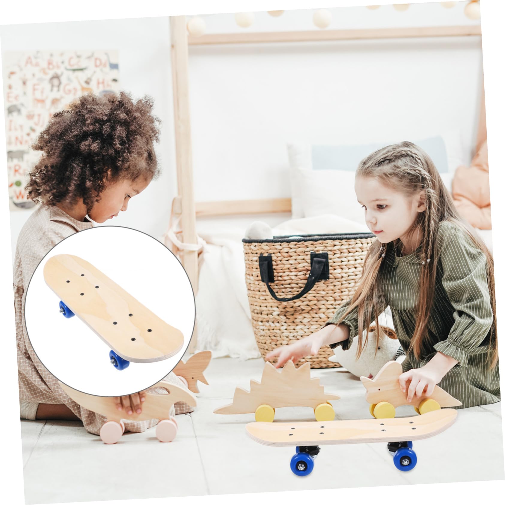 ibasenice Tabla de Skate de Madera de Arce de 7 Capas para Manualidades, Resistente y Segura, Adecuado para Decoración en Casa y Actividades Familiares