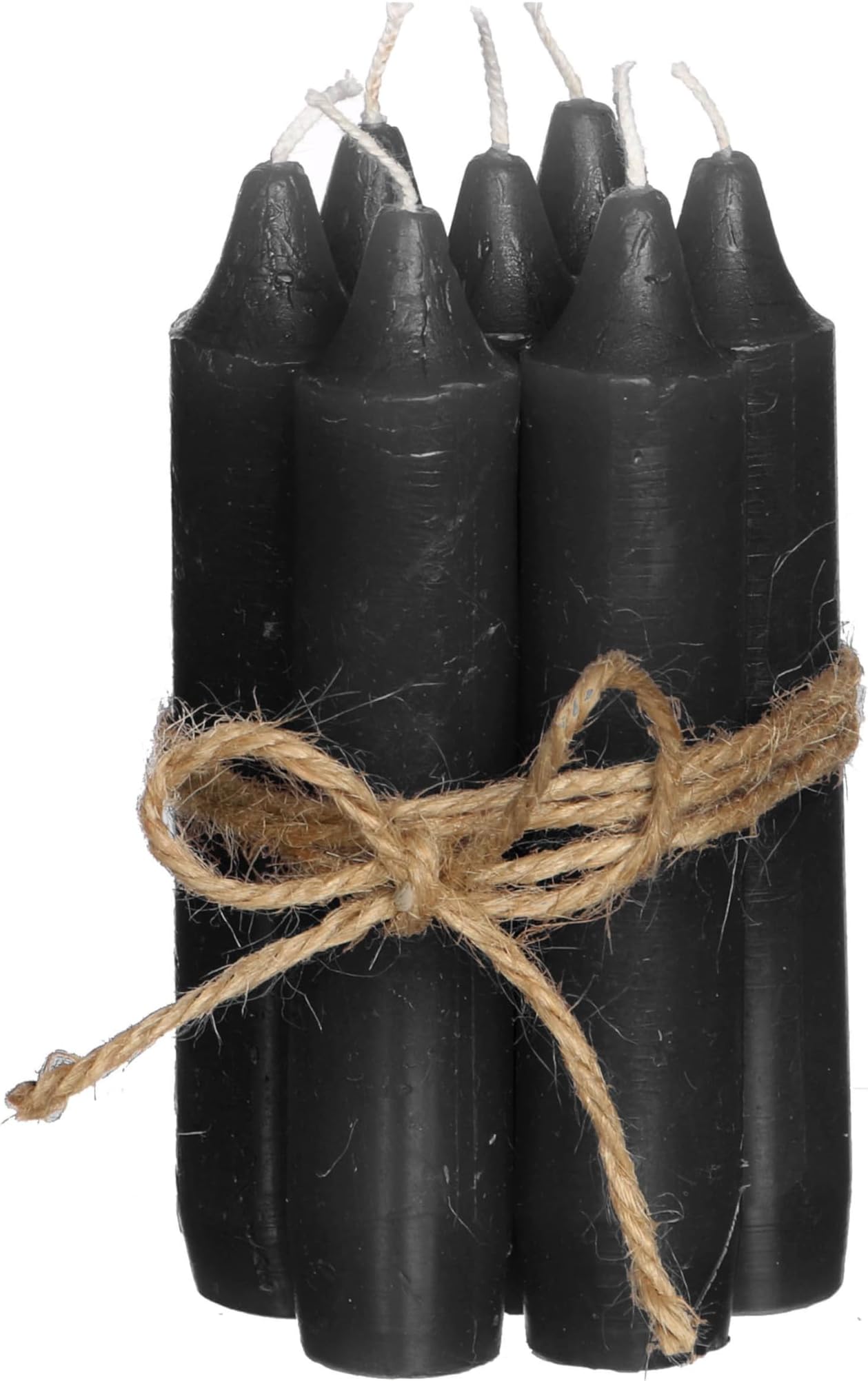 40x Bienenwachskerzen Schwarz & Rot - Natürliche Ritualkerzen 16cm