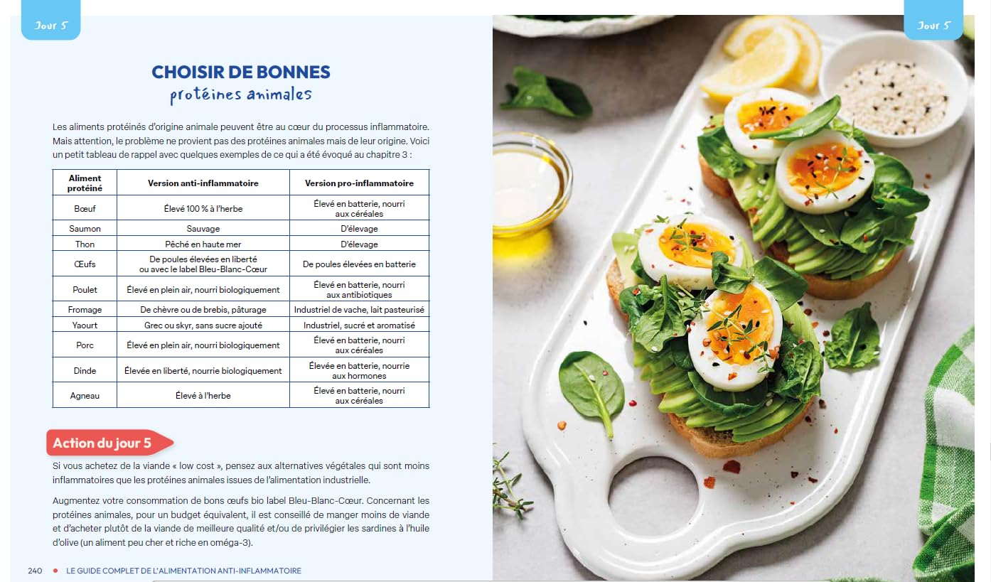 Le guide complet de l'alimentation anti-inflammatoire: Énergie - Anti-douleurs - Immunité - Santé intestinale