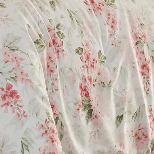 Vista 8 de Laura Ashley - Juego de edredón tamaño Queen, ropa de cama de microfibra de terciopelo de felpa con reverso de algodón suave, peso medio para uso
