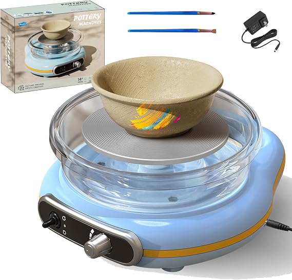 IDAMAKON Mini Tour de Poterie Électrique 12cm avec Pédale