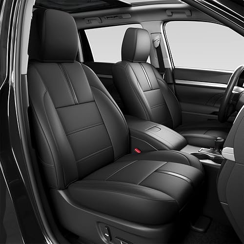 Miniatura 7 de Xipoo Funda de asiento compatible con Toyota Highlander 2020-2024 de 7 asientos de repuesto para accesorios Toyota Highlander 2020-2024 (ajuste