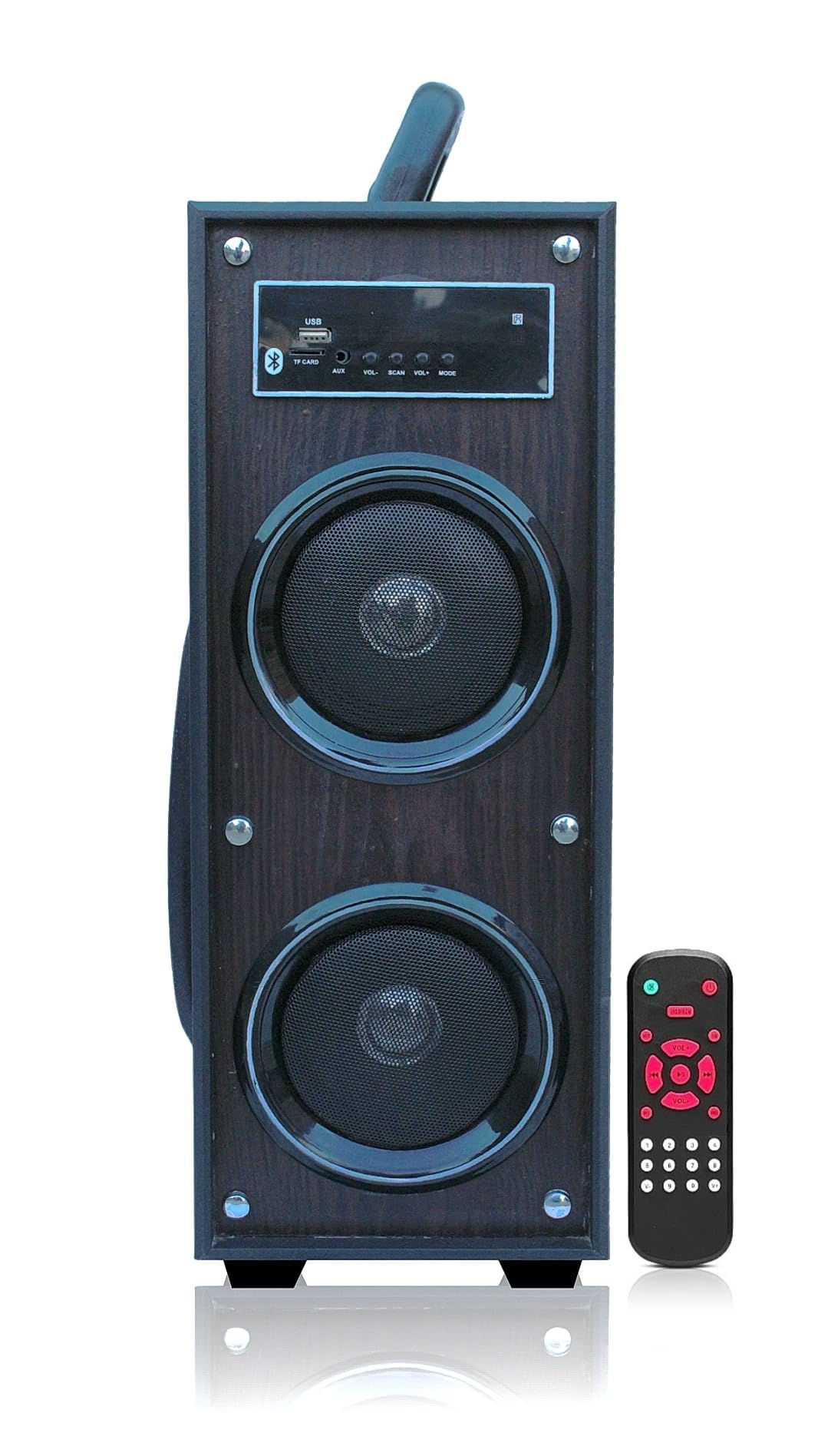 MINTRONICS® MI-Royal Pro 90W Tower Speaker 18" Inch Height 6.5" Inch Subwoofer 10mm Wooden Heavy Cabinet Mic supportable Bluetooth/Aux/Mic/FM/USB with Remote Control RGB Lights (Pure Black) (B0BSRNP15Y) Amazon Price History, Amazon Price Tracker