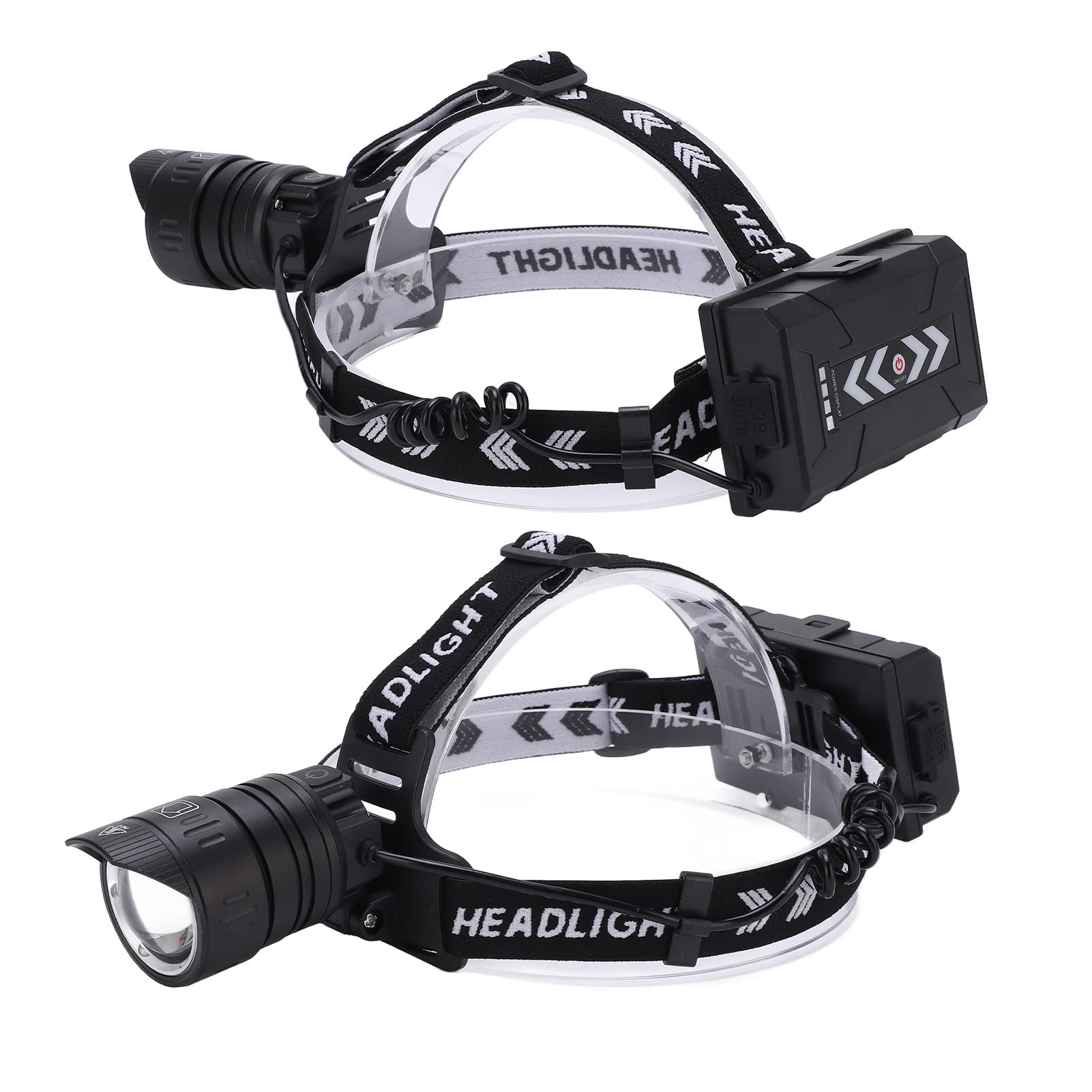 Outdoor-Scheinwerfer mit Bewegungssensor, wiederaufladbare USB-Taschenlampe mit starkem Lichtkopf für Wandern und Camping