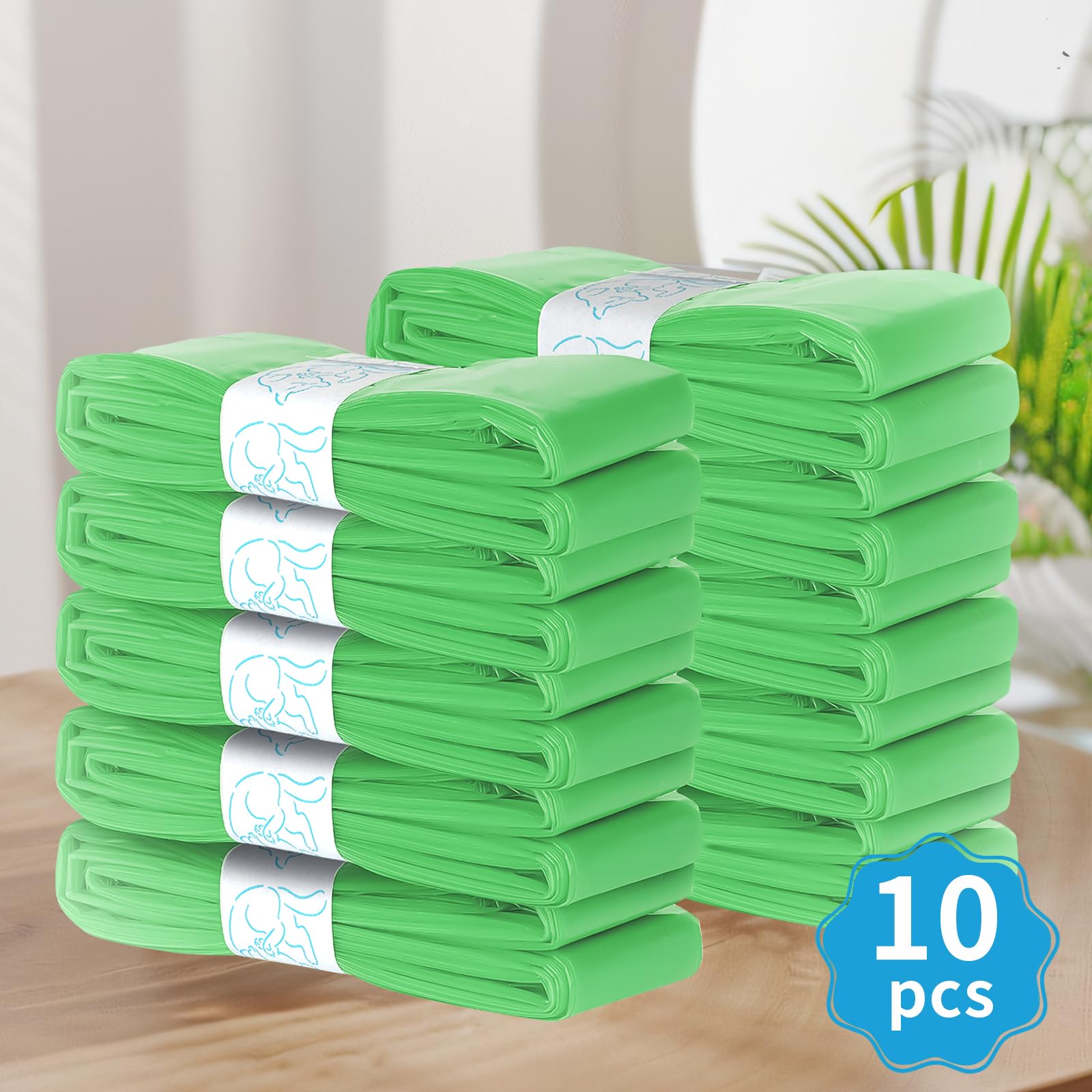 10 Sacchetti Mangiapannolini,Ricariche Mangiapannolini, Mangiapannolini Compatibile per Tommee Tippee Ricariche,Compatibile con Ricarica Mangiapannolini,Per Twist & Click + Per Simplee Sangenic(verde)