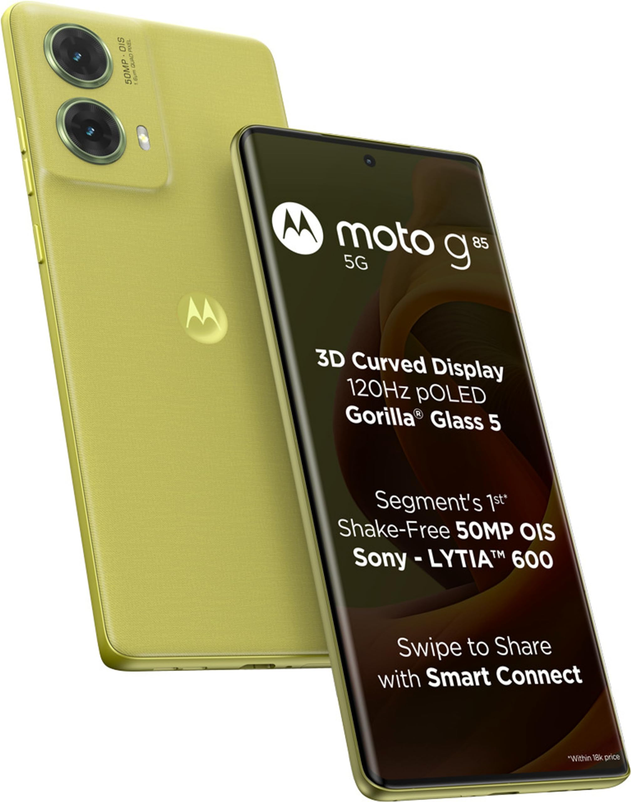 Motorola G85 5G (Olive Green, 8GB RAM, 128GB Storage)