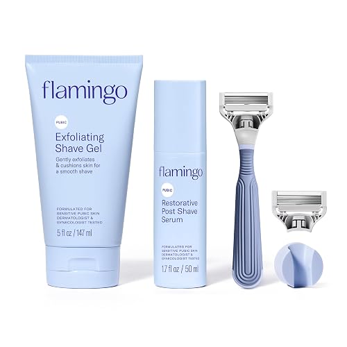 Flamingo Pubic Hair Razor for Women Shaving Kit