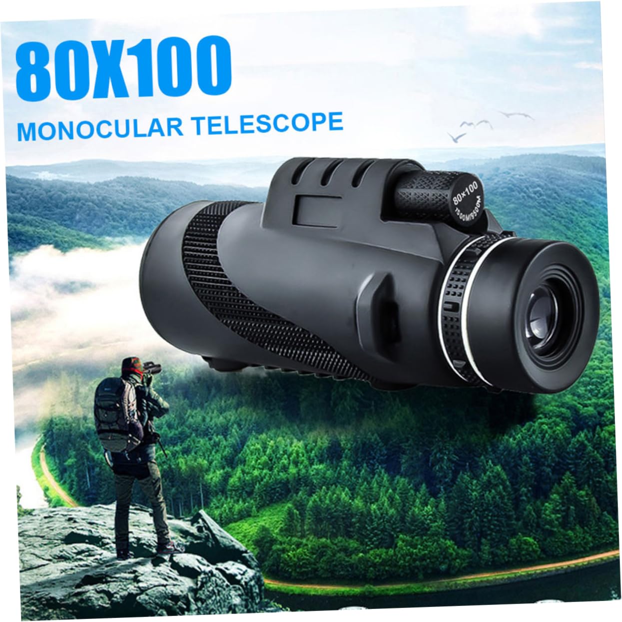 Monoculare Portatile 80x100 in Abs per Birdwatching e Concerti