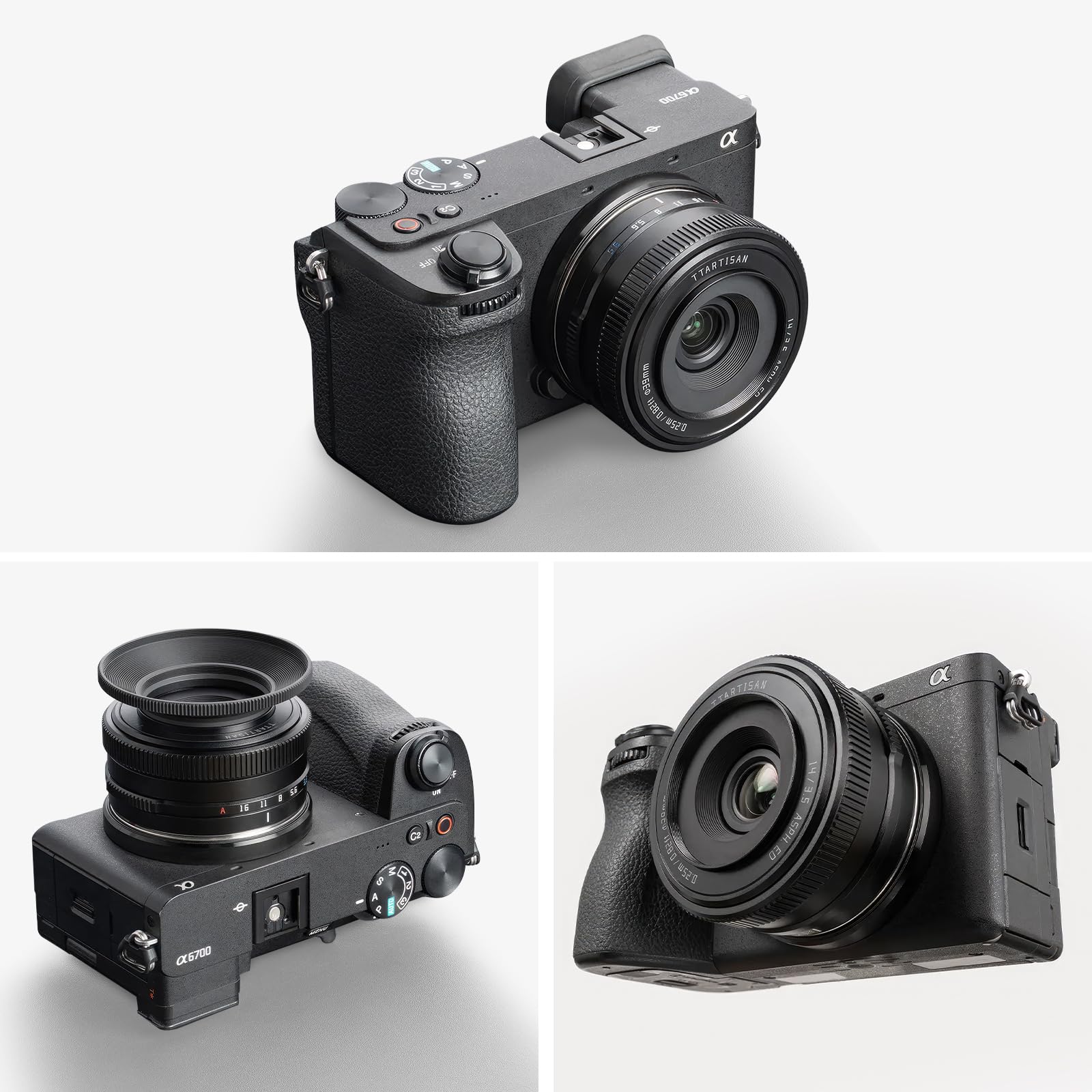 TTARTISAN AF 14 mm F3.5 Fuji X obiettivo grandangolare, APS-C Autofocus Wide-Angle Pancake Lens X Mount, con anello di apertura a scatto, compatibile con fotocamera Fujifilm X-Mount
