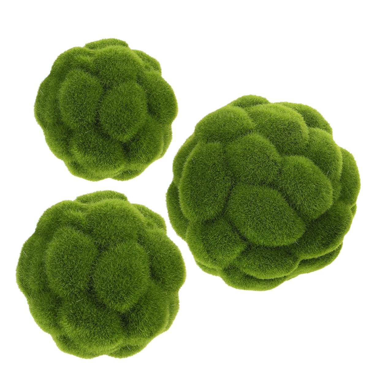 Alipis 6 Piezas Bola de Musgo simulada Bolas de Musgo de pecera as de Verde as Decorativas para la decoración del hogar decoración de Falso Trasplante de Cabello
