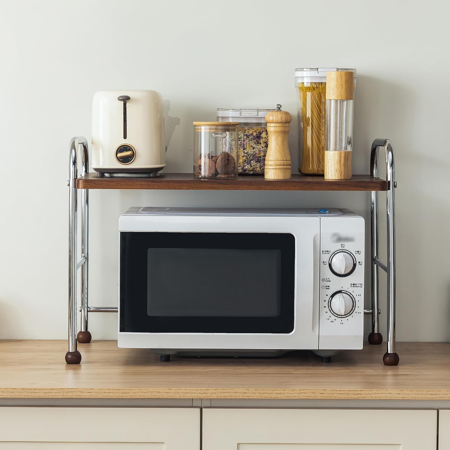 Wider Taller Microwave Stand, 60 lbs