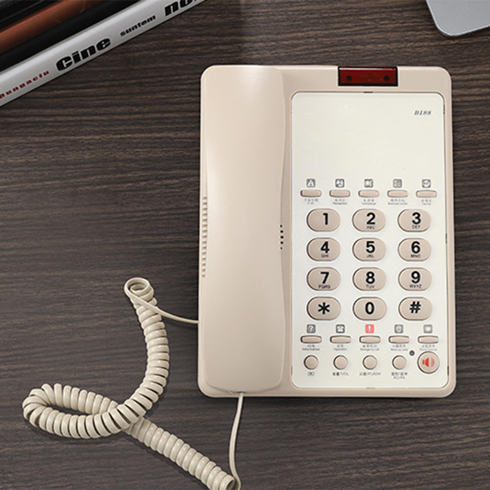 B188B Telefono da Reception ' Hotel Telefono Fisso Fisso con Chiamata Chiara a Risparmio energetico per Telefono per Hotel e Ufficio