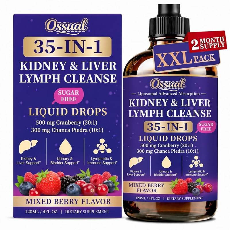 Ossual Suplemento fitoterápico em gotas com cranberry, quebra-pedra e astrágalo, 500 mg + 300 mg + 100 mg, 120 mL