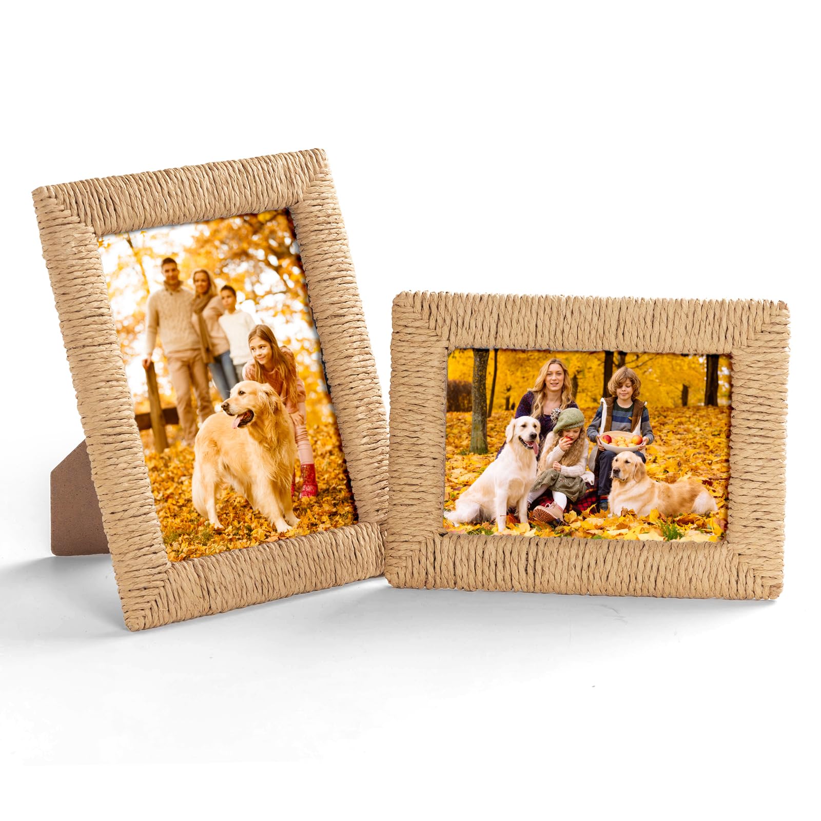 Cadres photo rotin 12,7x17,8 cm souvenirs de famille