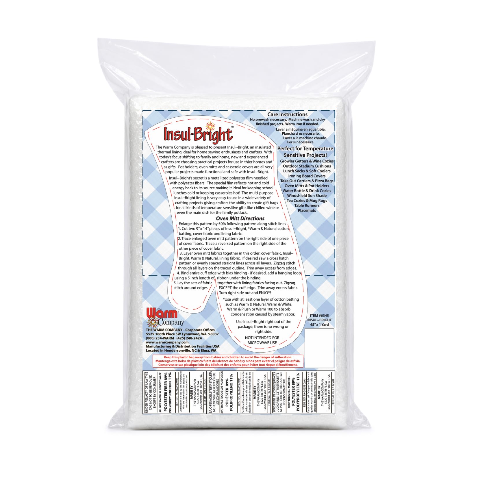 Warm Company 91 x 114,3 cm Insul-Bright Doublure Isotherme