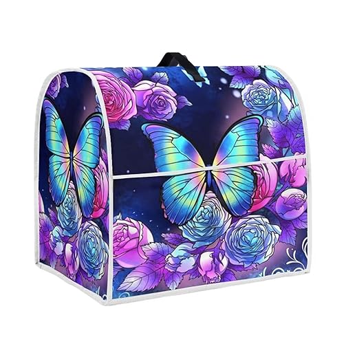 Hinthetall Fundas para batidora de pie de mariposa moradas compatibles con freidora de aire de 6 a 8 cuartos de galón, funda lavable a prueba de