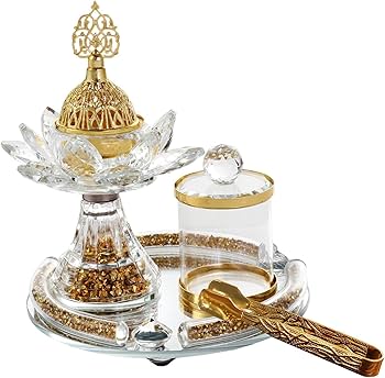 Amazon.com: Bothyi Glass Incense Burner Set Arabian Incense Burner